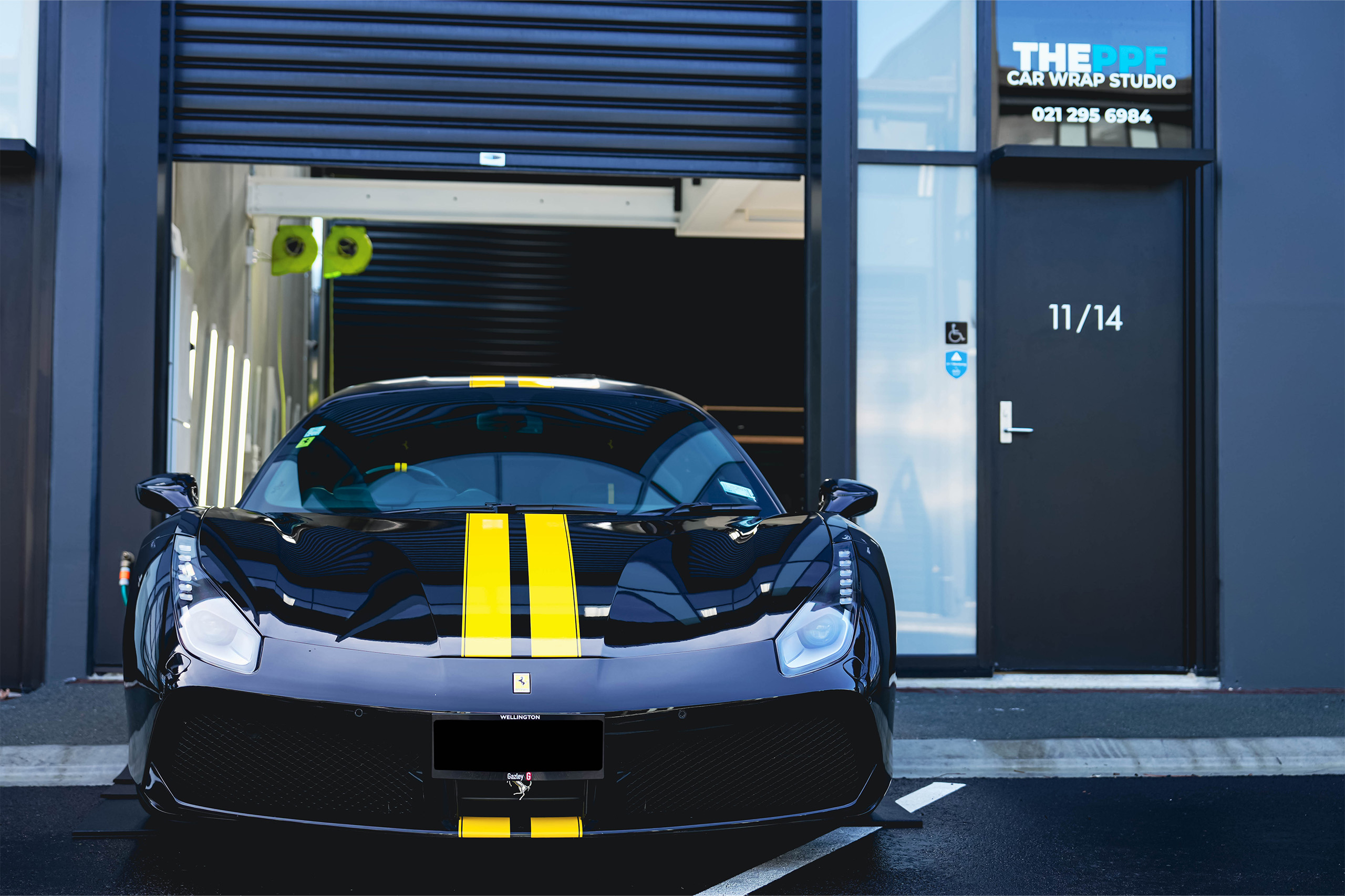 the ppf ferrari 488 car paint protection wrap auckland