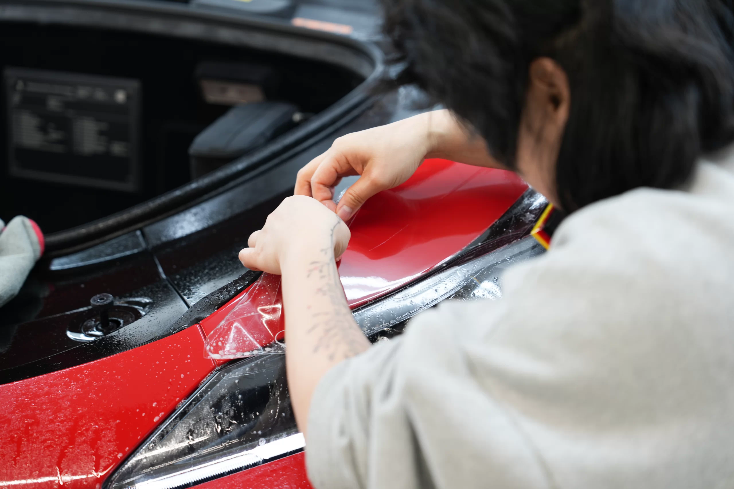 the ppf ferrari paint protection film wrapping auckland