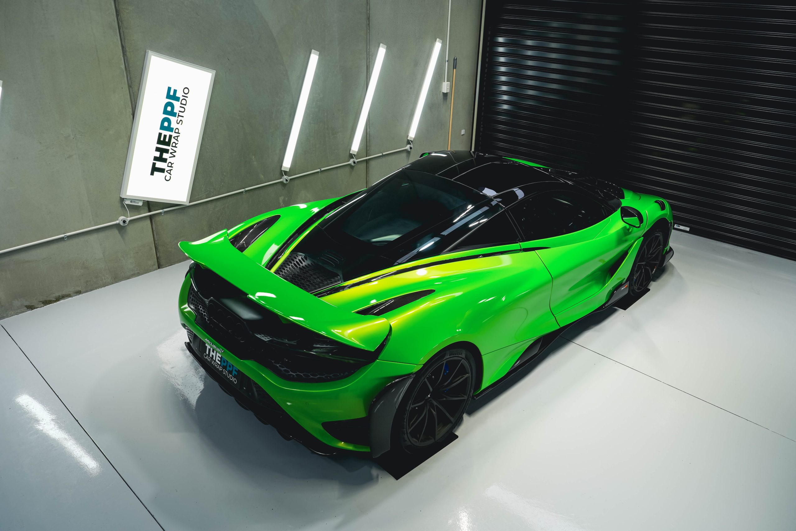 the ppf mclaren 765lt vehicle color paint protection film wrap auckland