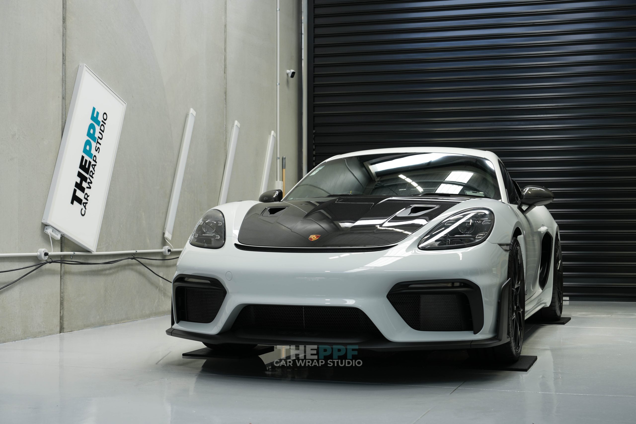 the ppf porsche 718 cayman gt4 rs car paint protection film wrap auckland