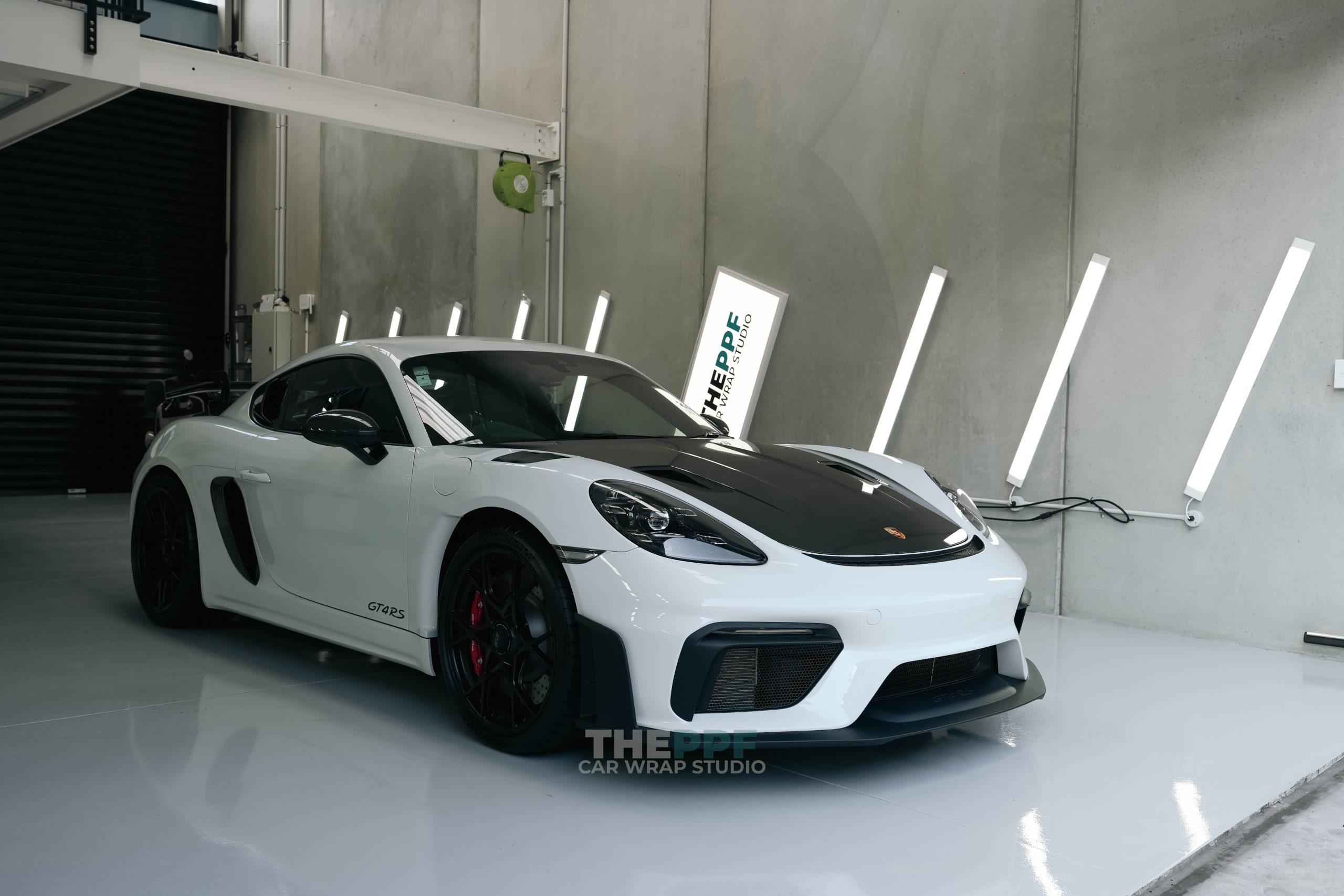 the ppf porsche 718 cayman gt4 rs car paint protection film wrap auckland